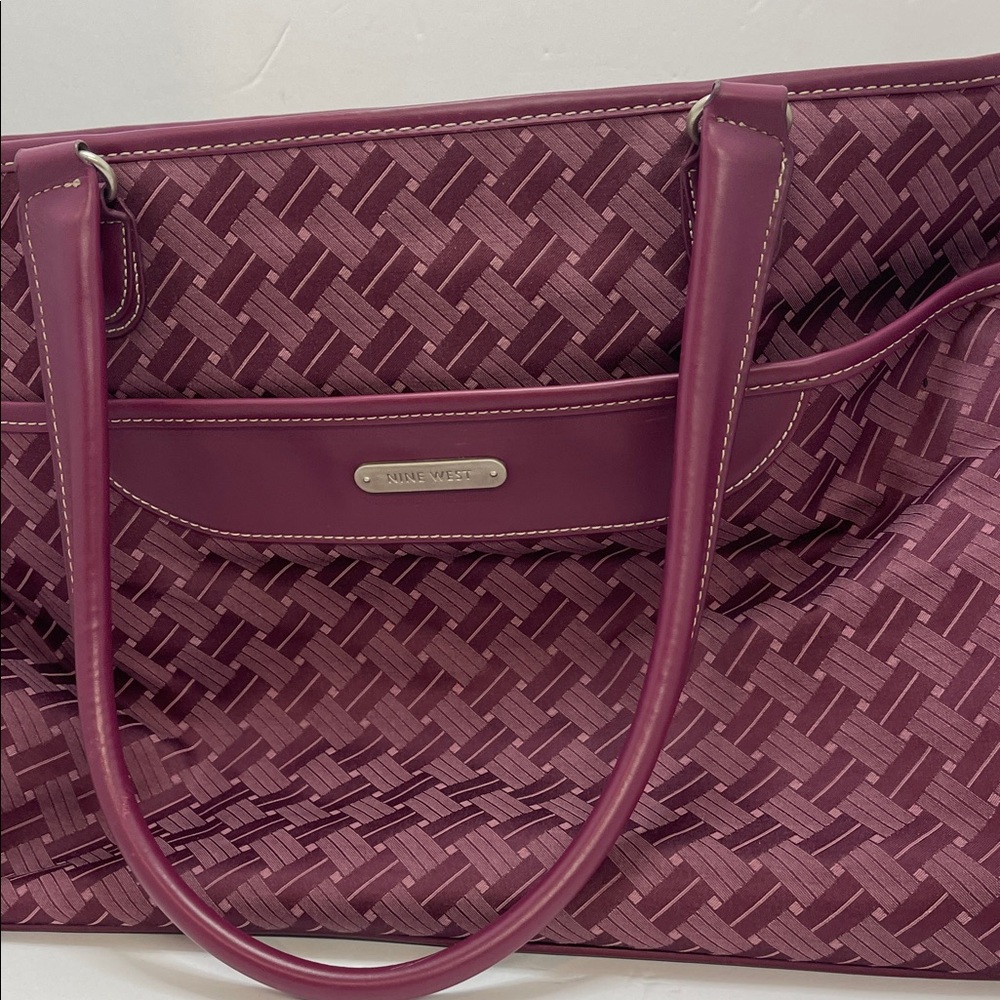 Nine West Plum Basketweave Tote